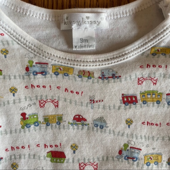 EUC Kissy Kissy All Aboard long sleeved onesie - Picture 4 of 10